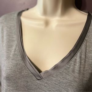 WHBM long sleeve top, lightweight and soft. Excellent condition. Light Gray, S